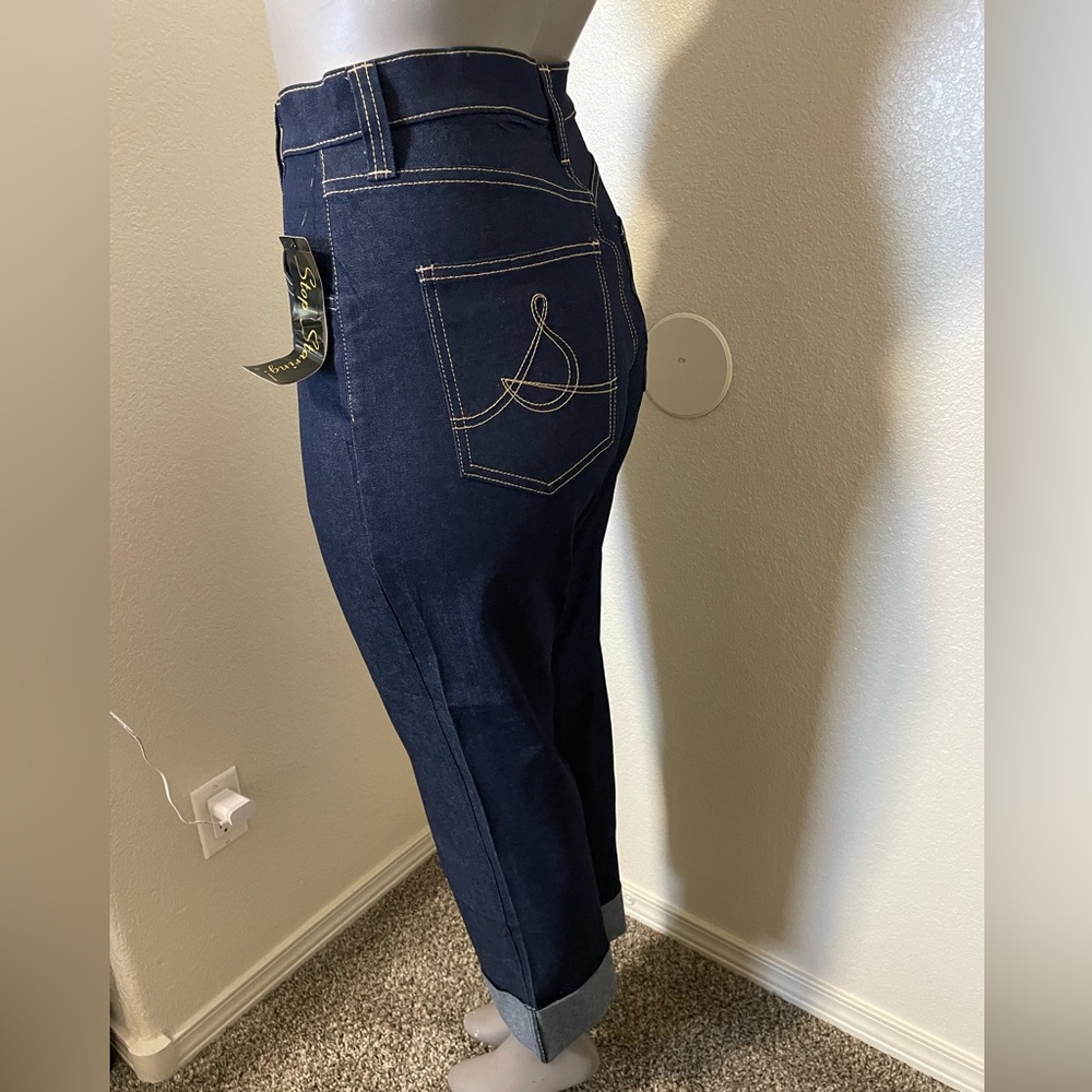 Stop staring high-rise dark wash jeans size 14 NWT